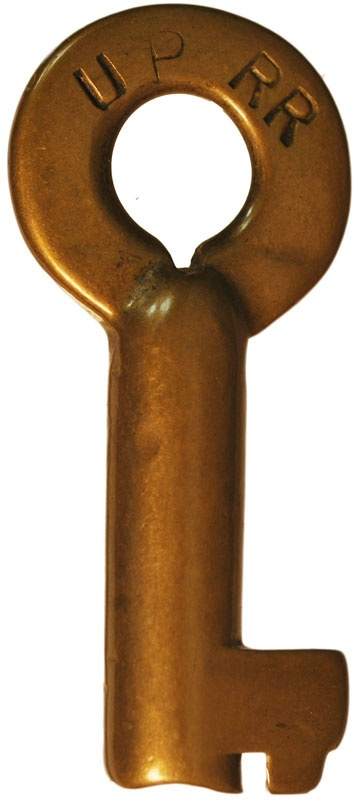 Union Pacific A&W in oval hallmark Brass Switch UPRR
