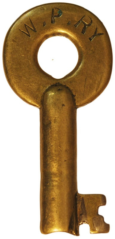 Western Pacific A&W in oval hallmark Brass Switch WPRY