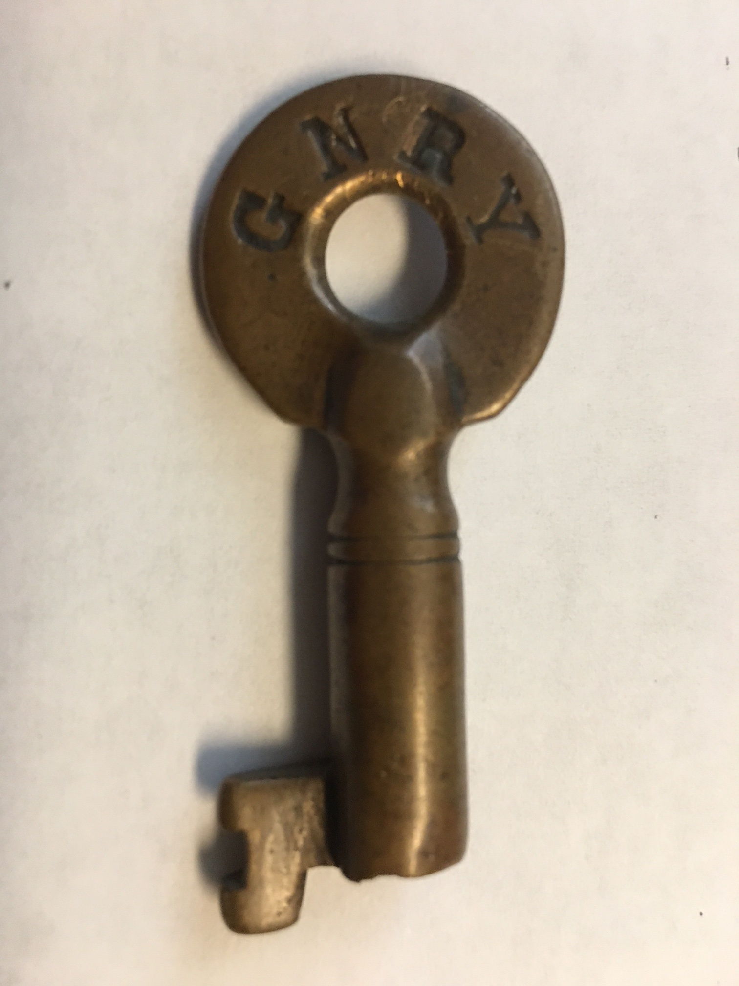 Great Northern RY No hallmark Brass Switch Key GNRY