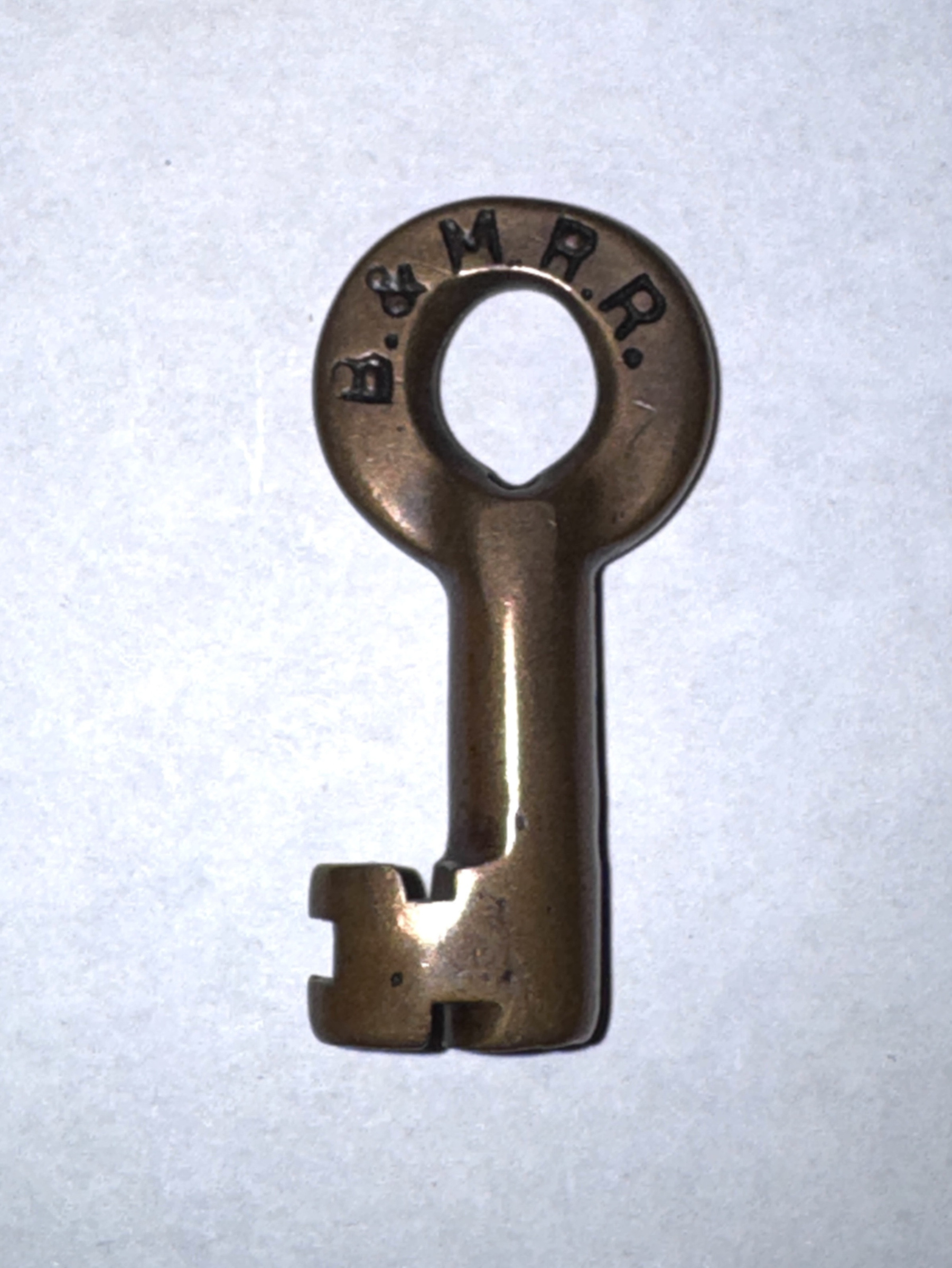 Boston and Maine Railroad No hallmark Brass Switch Key B&M RR