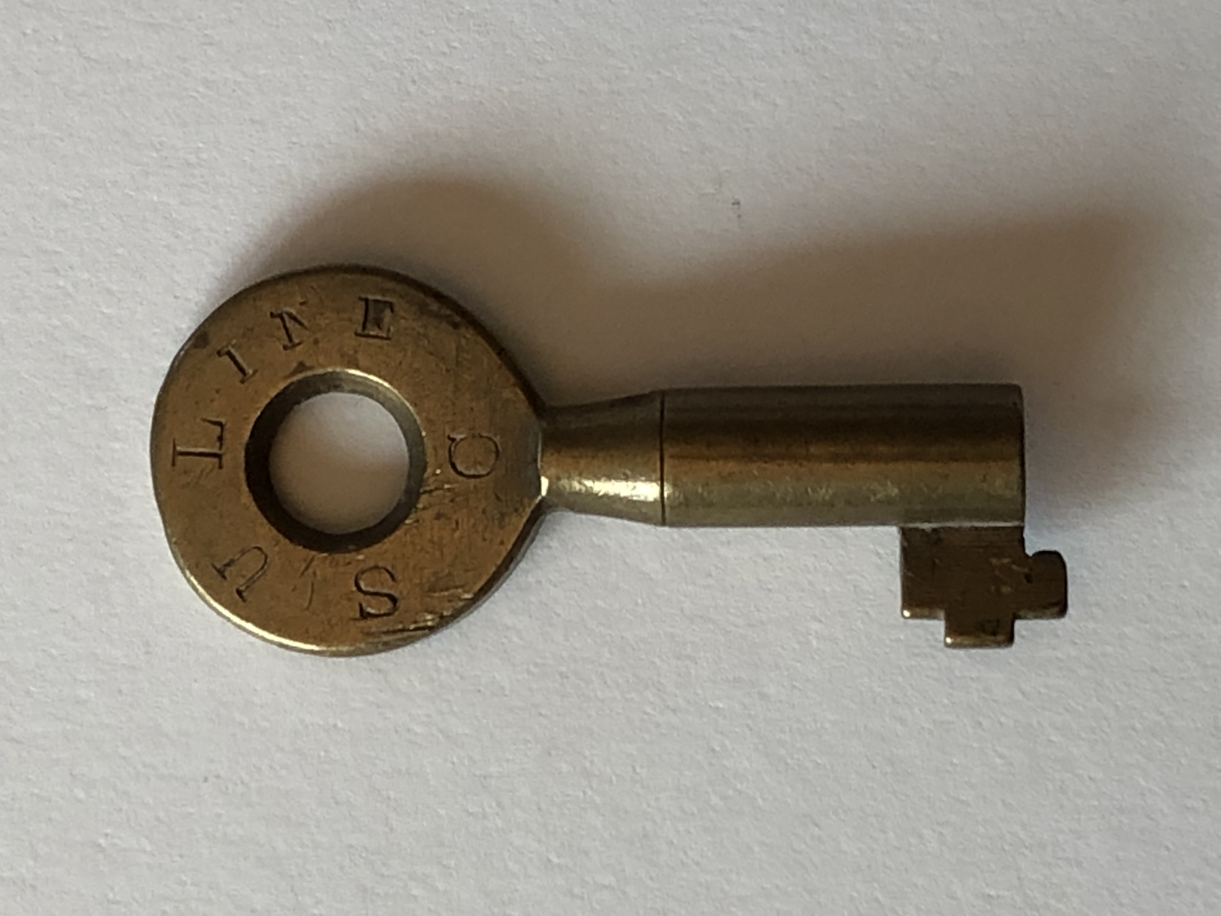Star Union Line PRR Brass Car Key SU Line